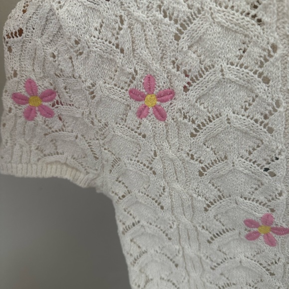 Zara Tops Zara Floral Embroidered Knit Top Poshmark